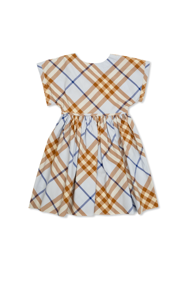 Burberry Kids Sukienka ze wzorem w kratę