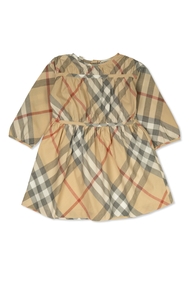 Burberry Kids Cotton dress with check pattern