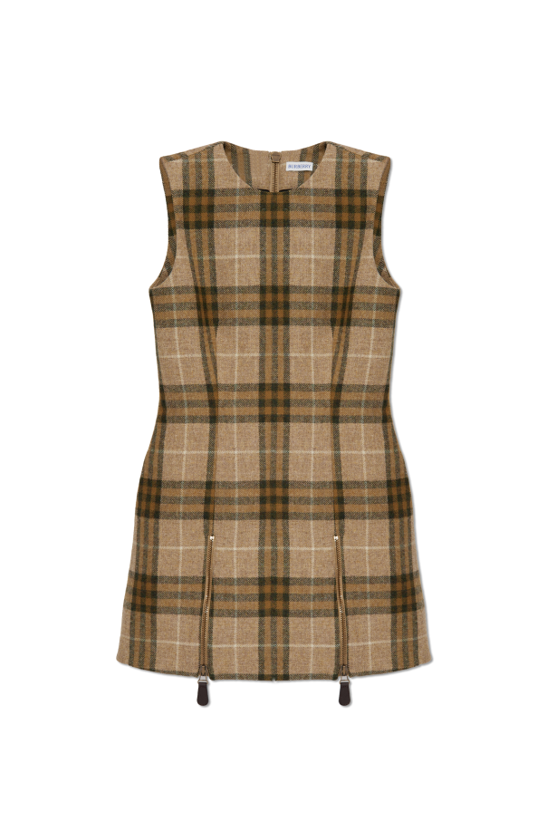 Burberry Wool dress with plaid pattern