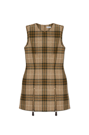 Woollen dress with check pattern od Burberry