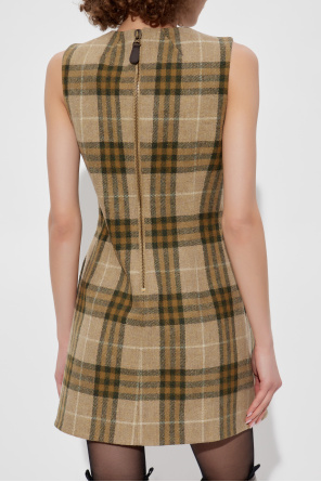 Burberry Wool dress with plaid pattern