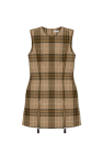 Burberry beige Wool dress with plaid pattern