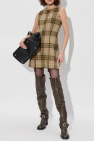 Burberry beige Wool dress with plaid pattern