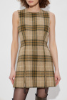 Burberry beige Wool dress with plaid pattern