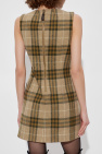 Burberry beige Wool dress with plaid pattern