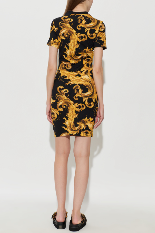 Black Dress with "barocco" pattern Versace Jeans Couture - Vitkac Australia