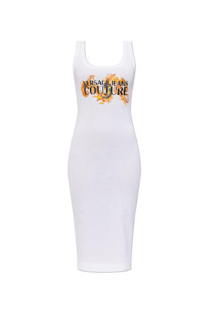 Vestido com estampado e lantejoulas brilhantes