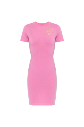 Dress with printed logo