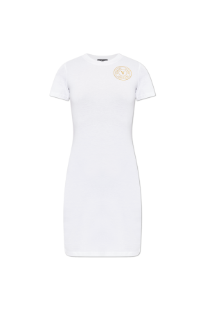 Dress with printed logo