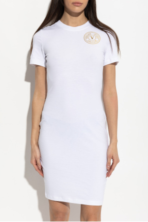 Versace Jeans Couture Kleid mit aufgedrucktem Logo