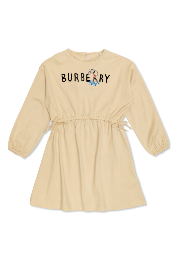 Dress with printed logo od Burberry Kids