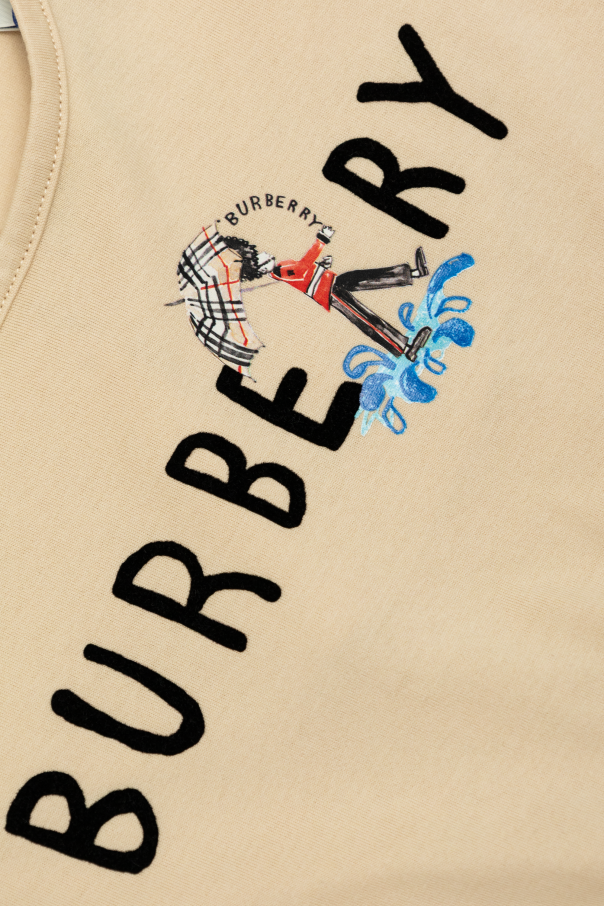 Burberry Kids Vestido com logotipo estampado