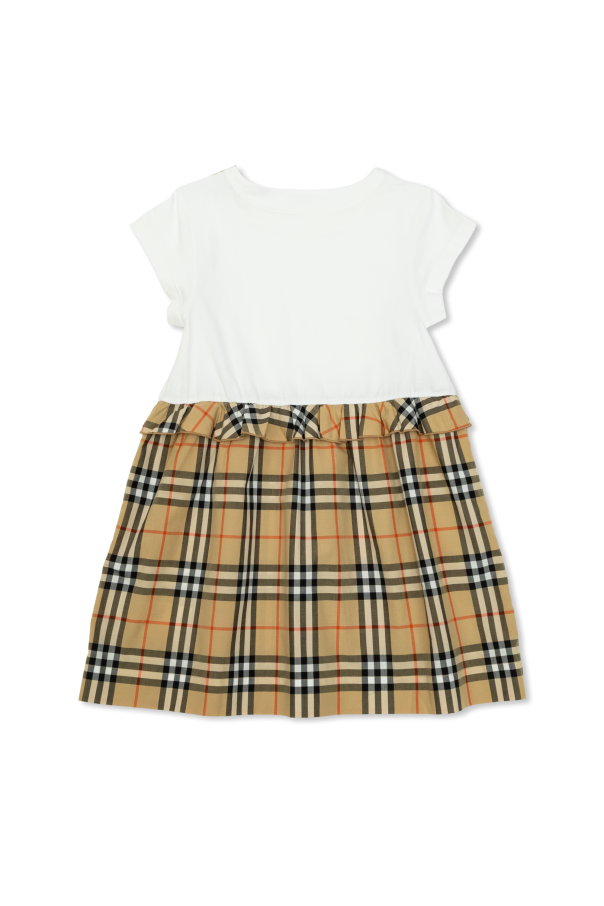 Burberry Kids Vestido con estampado de cuadros