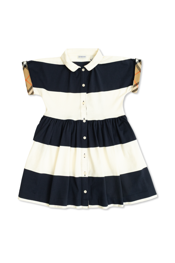 Cotton short sleeve dress od Burberry Kids