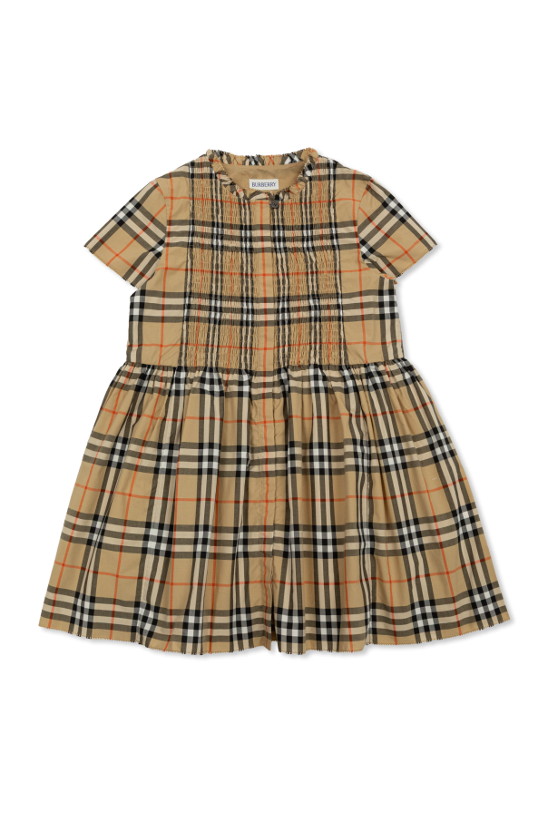 Dress with a check pattern od Burberry Kids