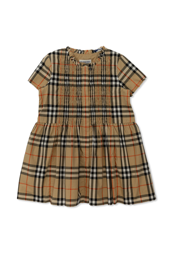 Dress with a check pattern od Burberry Kids