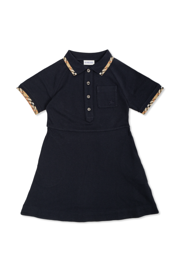 Polo dress with logo od Burberry Kids
