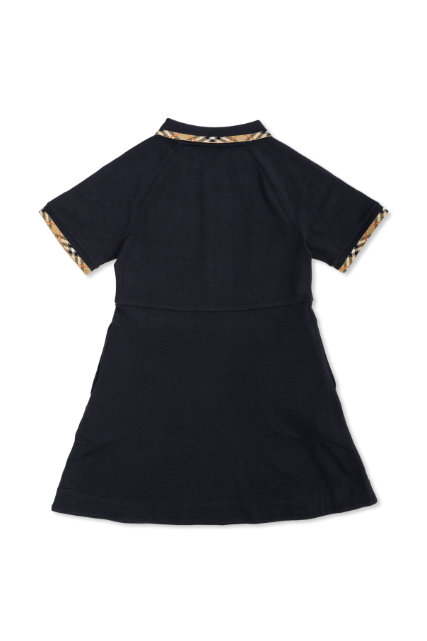 Burberry Kids Vestido polo com logótipo