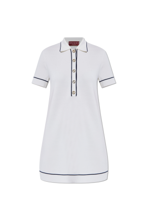 Vestido de lana con mangas cortas