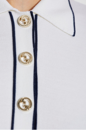 Gucci Vestido de lana con mangas cortas