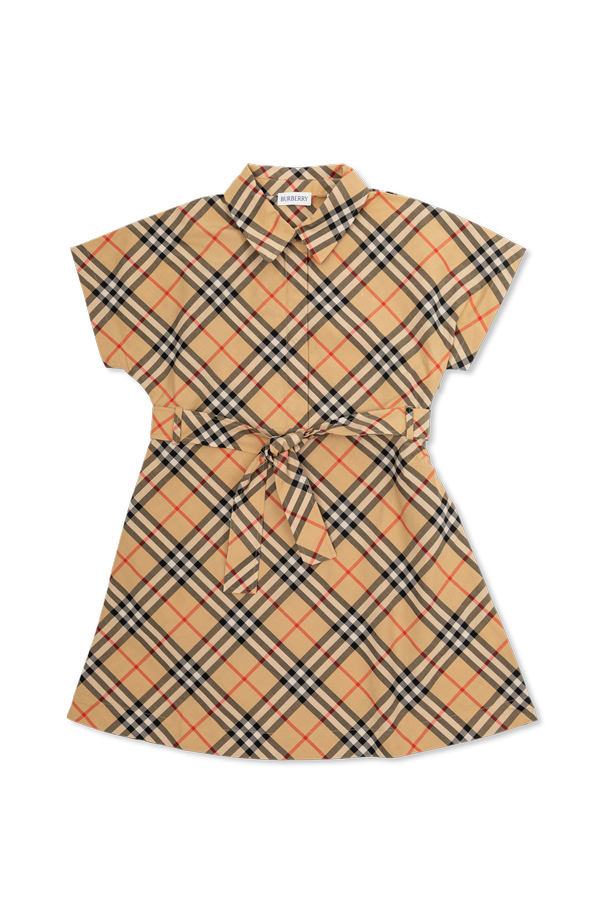 Dress with belt od Burberry Kids