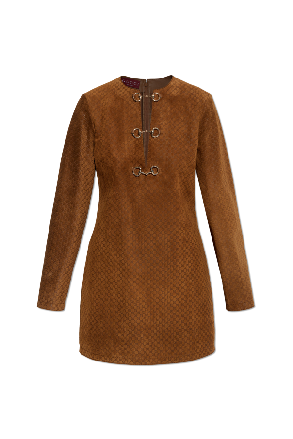 Suede dress with GG pattern, zdjęcie 1 Suede dress with GG pattern od Gucci