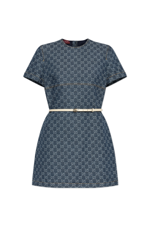 Vestido vaquero con estampado GG