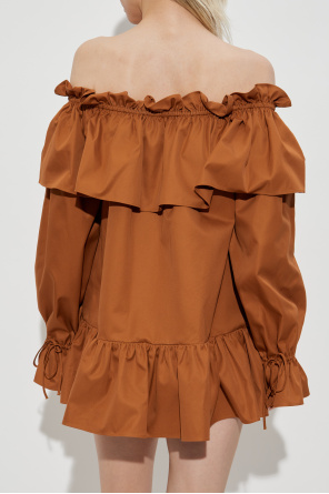 Saint Laurent Vestido con volantes