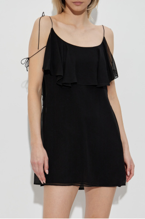 Saint Laurent Vestido corto de tirantes