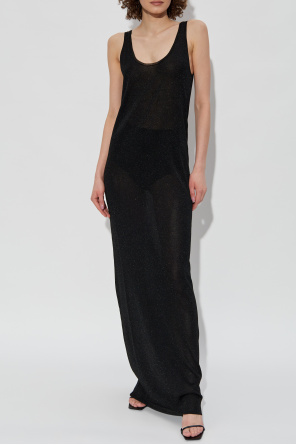 Saint Laurent Vestido con hilo de lúrex