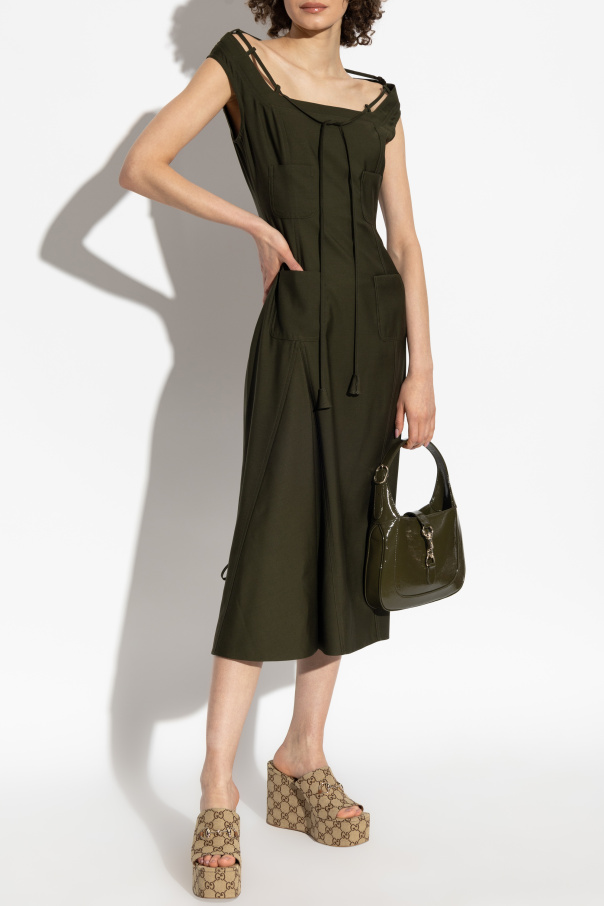 Gucci Vestido de lana con bolsillos