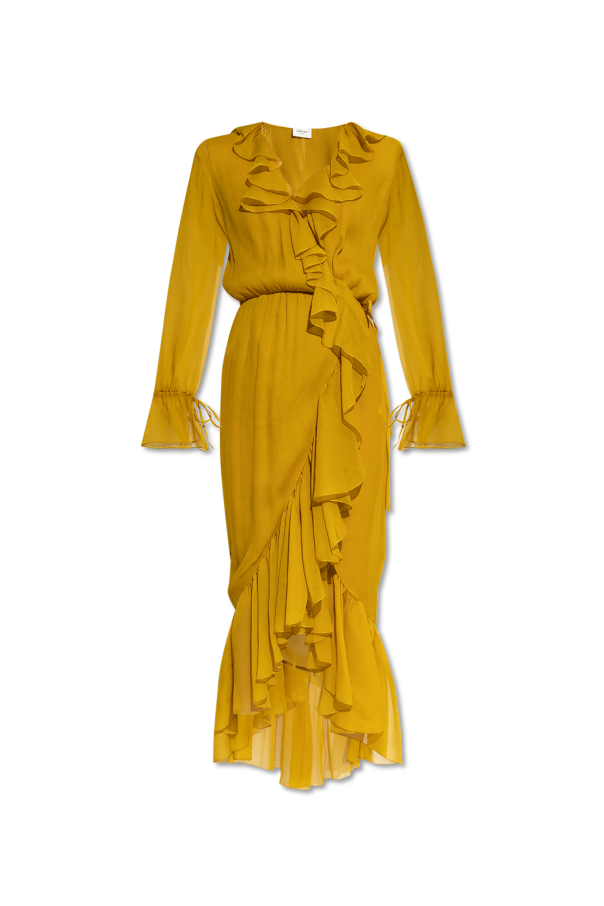 Saint Laurent Silk dress with ruffles