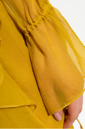 Saint Laurent Silk dress with ruffles