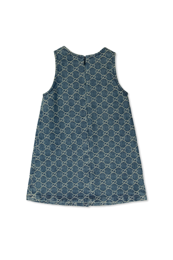 Gucci Kids Vestido vaquero con estampado "GG"