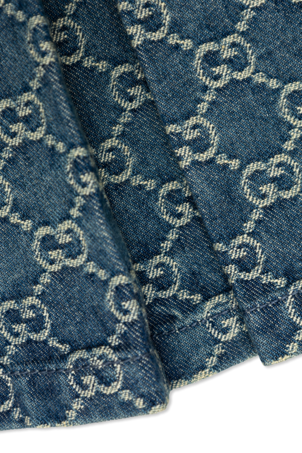 Gucci Kids Vestido vaquero con estampado "GG"