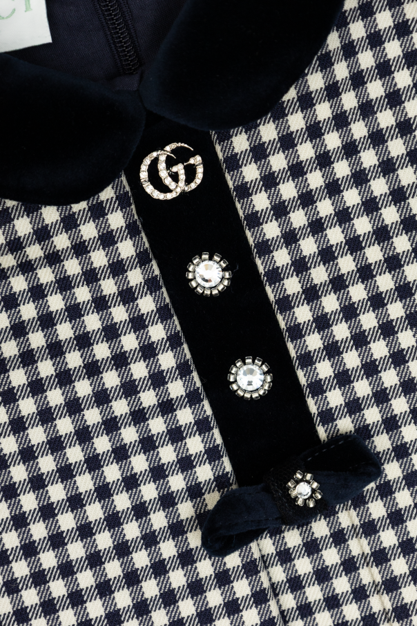 Gucci Kids Dress with a check pattern
