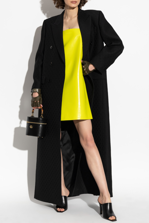 Gucci Vestido de tirantes de cuero