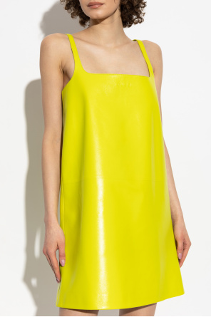 Gucci Vestido de tirantes de cuero