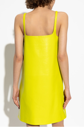 Gucci Vestido de tirantes de cuero