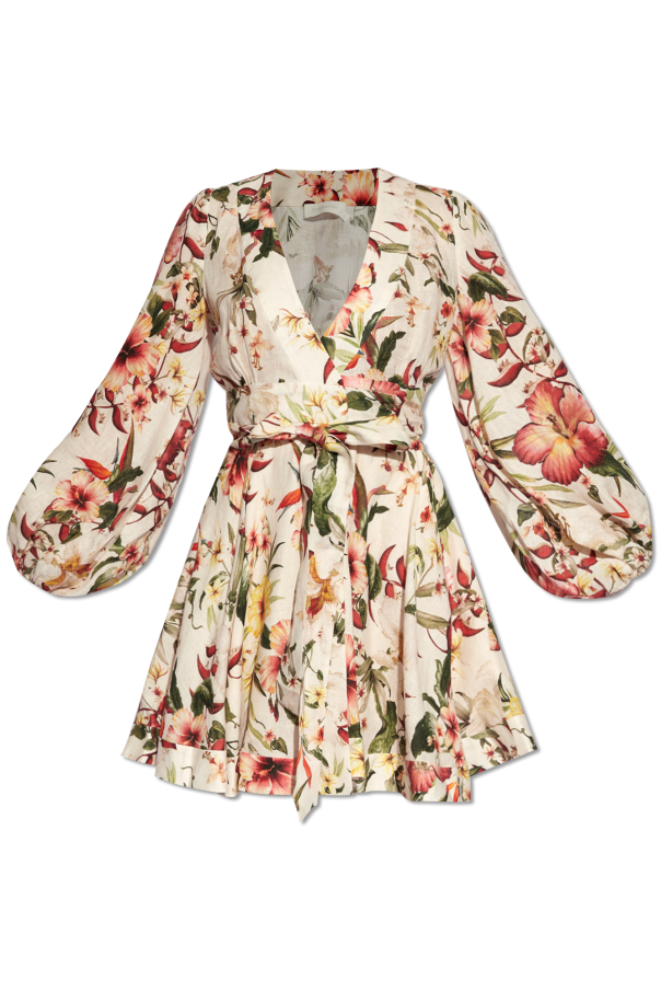 Wrap dress with floral motif od Zimmermann