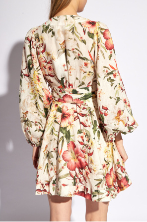 Zimmermann Kopertowa sukienka z motywem kwiatowym