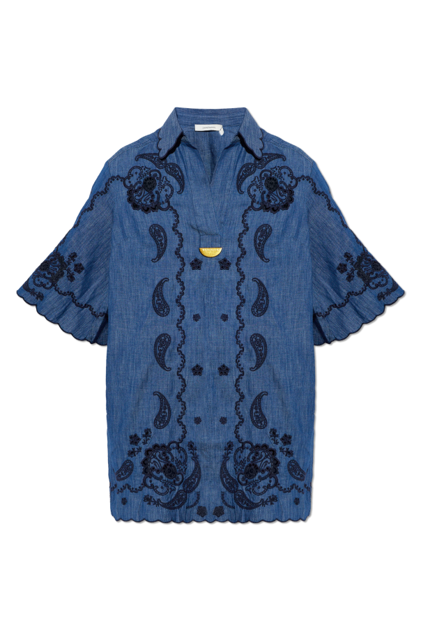 Denim dress with embroidery od Zimmermann