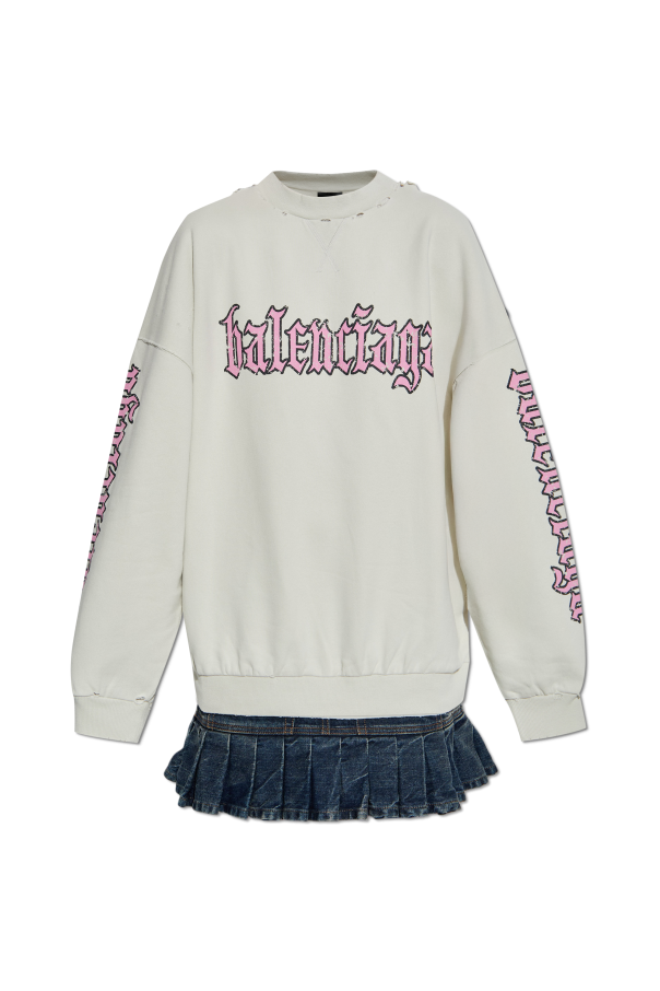 Dress with a `vintage` effect od Balenciaga