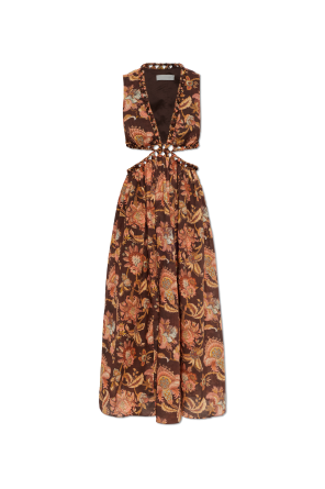 Dress with a waist cut-out