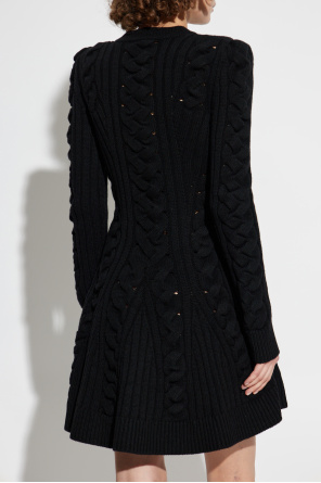 Alexander McQueen Wool dress with decorative knit