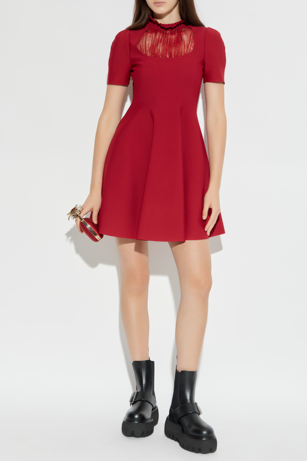 Alexander McQueen Vestido con cuello alto