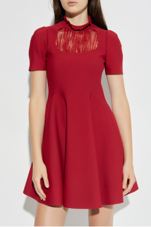 Alexander McQueen Vestido con cuello alto