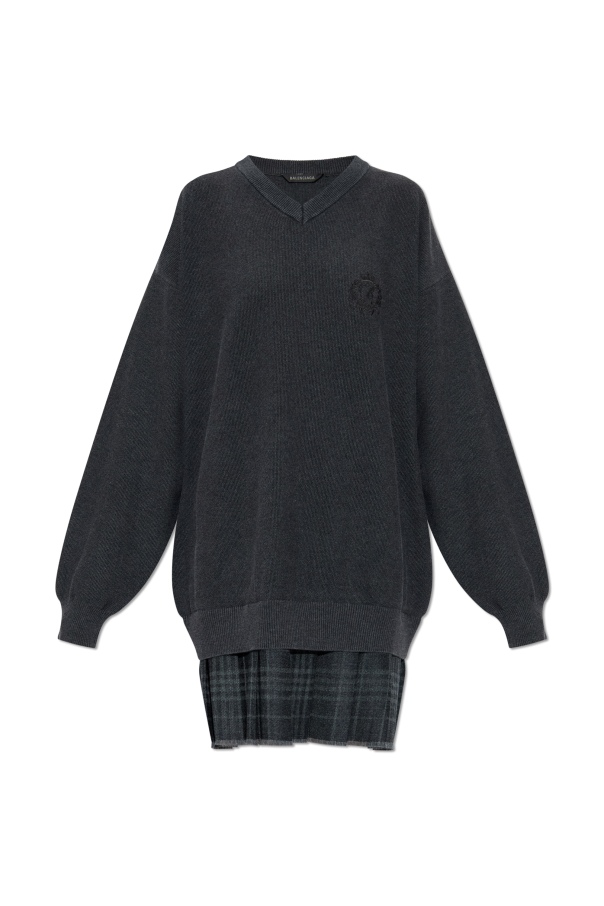 Wool dress with pleated skirt od Balenciaga