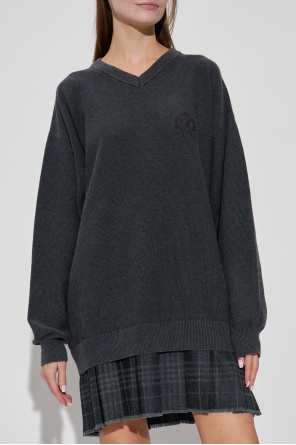 Balenciaga Wool dress with pleated skirt