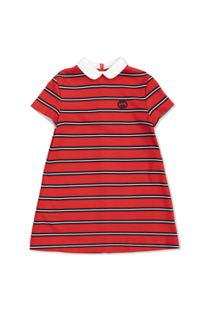 Vestido con estampado de rayas